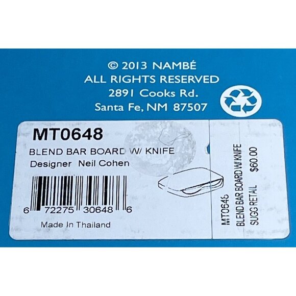 NWT 2013 Nambe Neil Cohen Blend Bar Board with Knife MT0648 - Picture 12 of 13